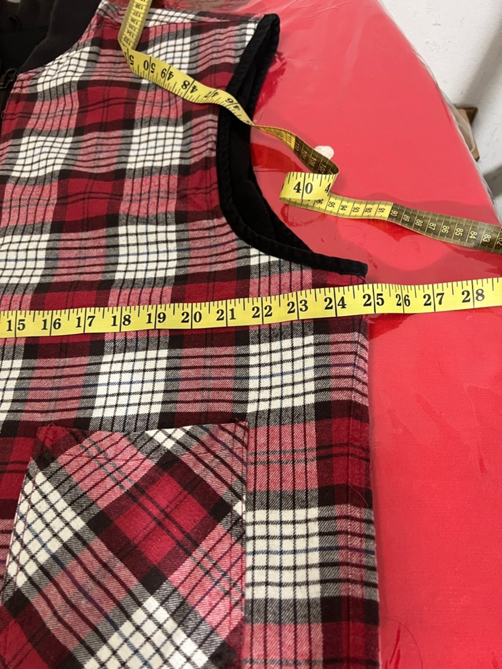 Vintage Marlboro Vest Mens Sz L Black Quilted Plaid Flannel Lined Reversible 90s - Picture 10 of 12